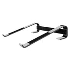 support pc portable noir sur fond blanc