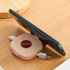 support téléphone et enrouleur de rangement pour câbles