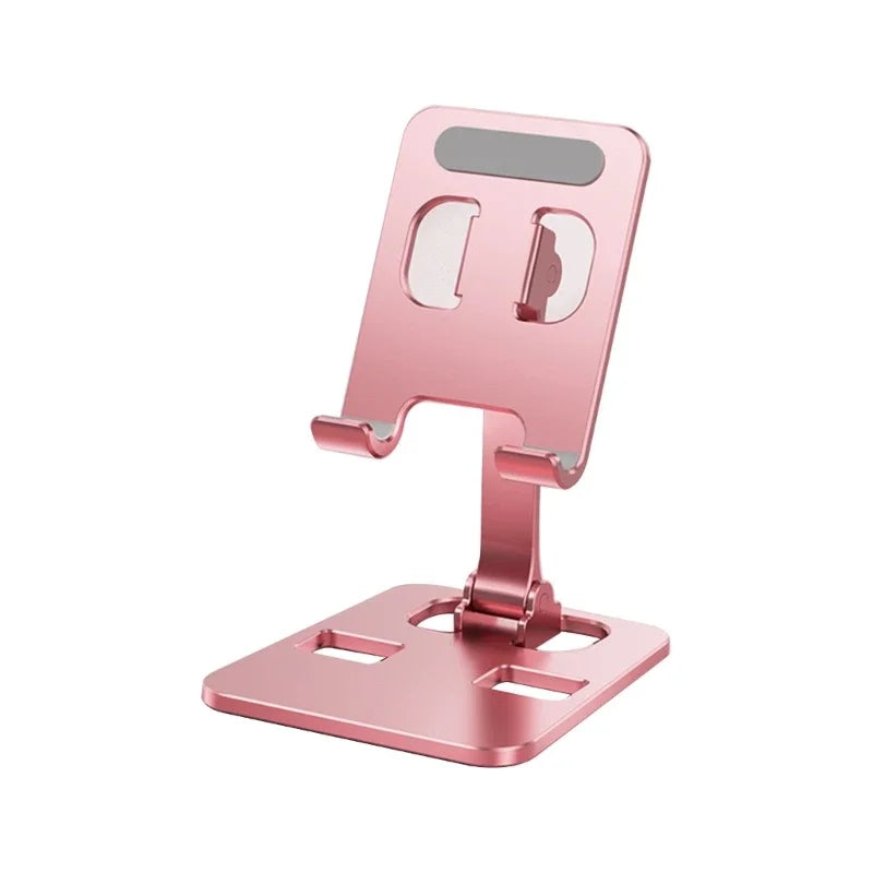 support pour téléphone vide de couleur rose sur fond blanc