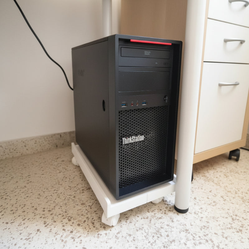 support unité centrale utilisé pour la tour ThinkStation dans un bureau