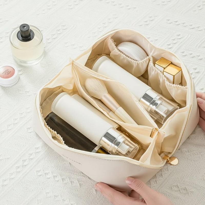 trousse de maquillage pour femme beige