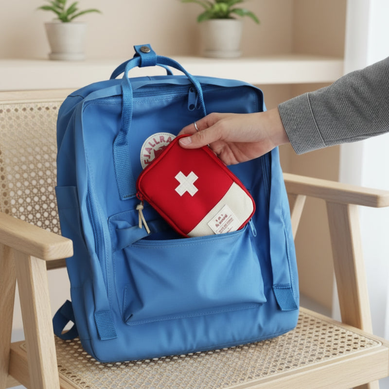 trousse de rangement pour médicament voyage se rage dans un sac