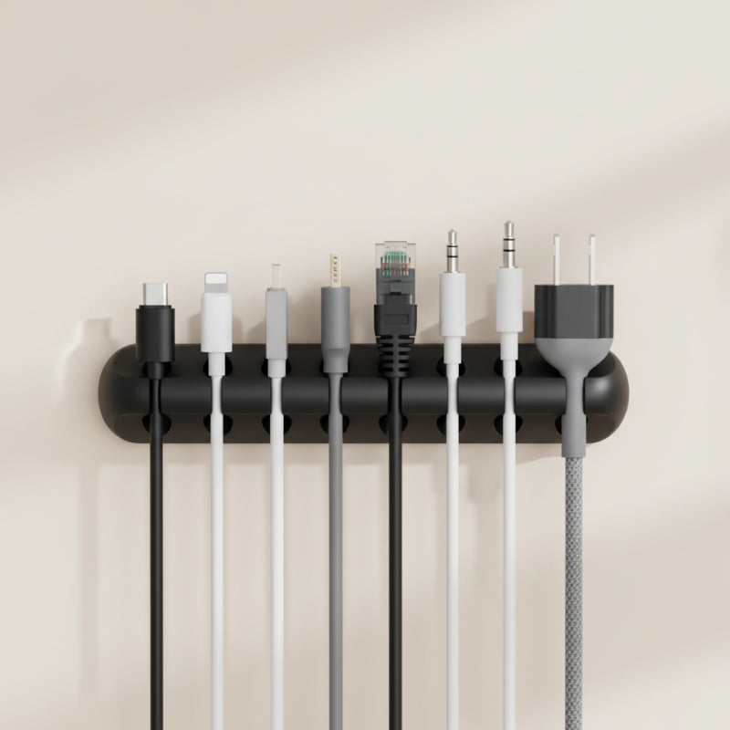 différentes utilisation de l'attache câble adhésif